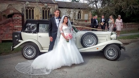 Wedding car St Catherines Church, Leconfield, East Yorkshire