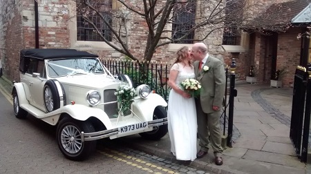 Wedding car Bedern Hall, York